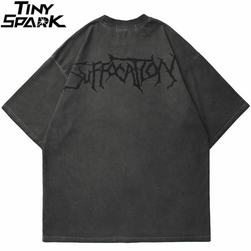 Men's T-Shirts Hip Hop Streetwear Oversize T-Shirt Men Angel Dark Print Tshirt Harajuku Cotton Loose T Shirt Summer Short Sleeve Tops Tees 230325