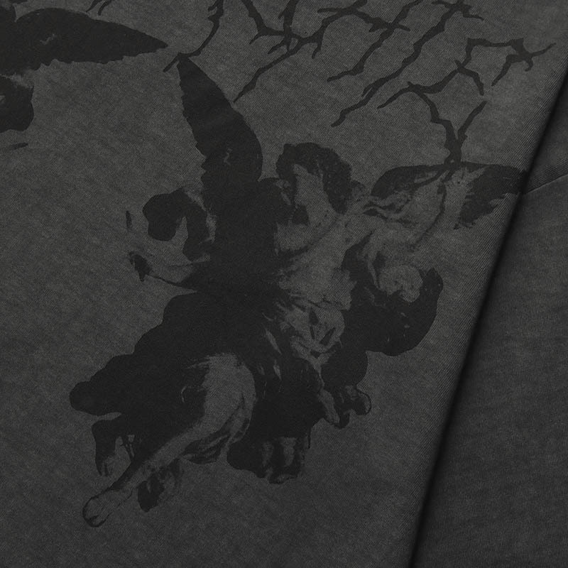 Men's T-Shirts Hip Hop Streetwear Oversize T-Shirt Men Angel Dark Print Tshirt Harajuku Cotton Loose T Shirt Summer Short Sleeve Tops Tees 230325