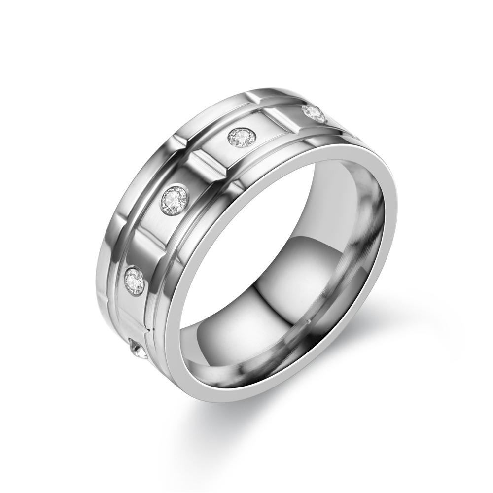 Elegant 18K Real Gold Plated Stainless Steel Band Ring for Men Women Tatinum Steel Austrian Crystal Ring Wedding Jewelry Nice Gift No Fade Color