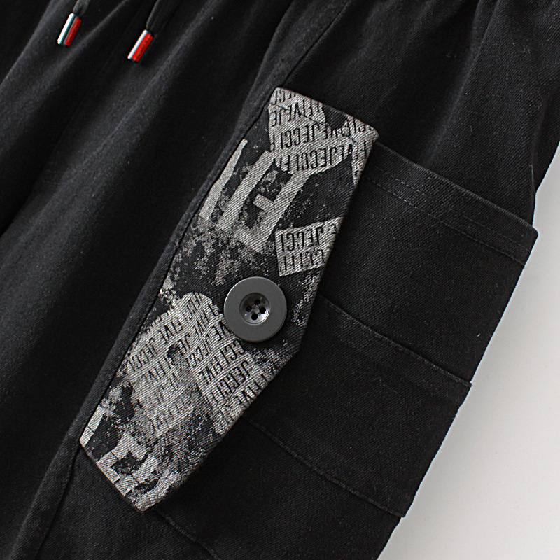 Women's Plus Size Pants 5XL Jeans Clothing Loose Printed Button Pockets Washed High Waist Stretch Denim Harem 230325