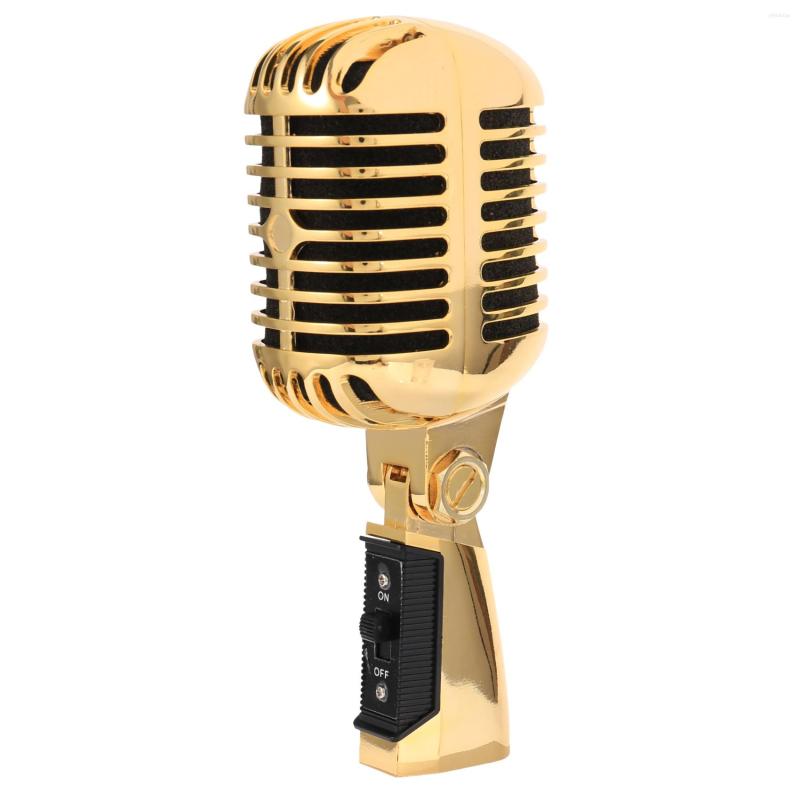 Microphones Microphones Professional Wired Vintage Classic Microphone Dynamic Vocal Mic For Live Performance Karaoke(Gold) S2411261