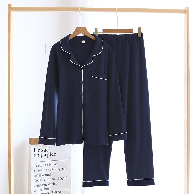 Women's Sleepwear Winter 2 Piece Couple Pajamas Set Long Sleeve Trouser Home Wear Pajamas Pure Cotton Sleepwear For Women Female Home Service 230