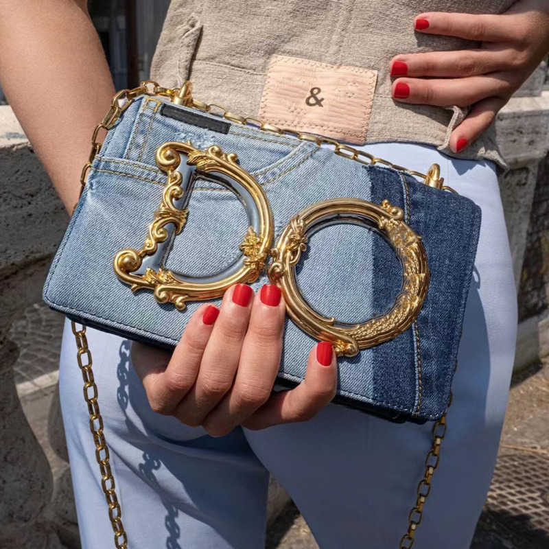 Designer Shoulder Chain Handheld Cross Body Denim Bag Women sicillyDg Fashion Genuine Leather Flap Vintage Clutch Wallet Original Box 23x17x6.5cm, Denim 23x17x6.5cm
Designer Shoulder Chain Handheld Cross Body Denim Bag Women sicillyDg Fashion Genuine Leather Flap Vintage Clutch Wallet Original Box 23x17x6.5cm, Denim 23x17x6.5cm