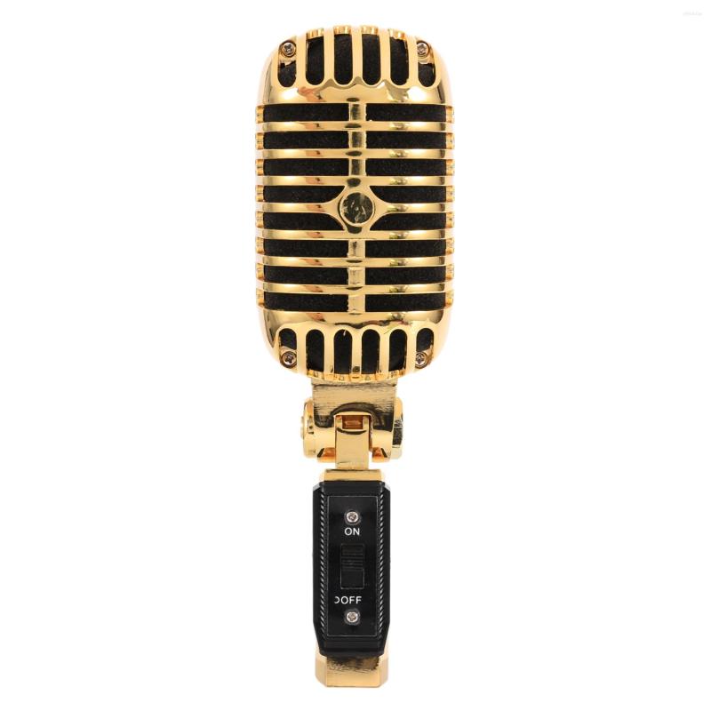 Microphones Microphones Professional Wired Vintage Classic Microphone Dynamic Vocal Mic For Live Performance Karaoke(Gold) S2411261