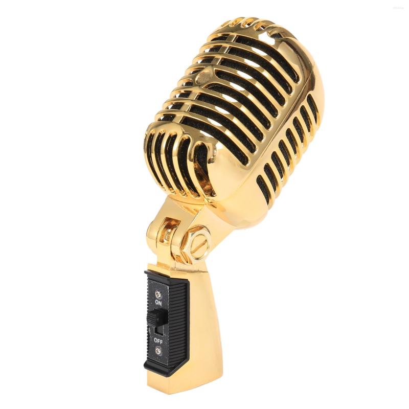 Microphones Microphones Professional Wired Vintage Classic Microphone Dynamic Vocal Mic For Live Performance Karaoke(Gold) S2411261