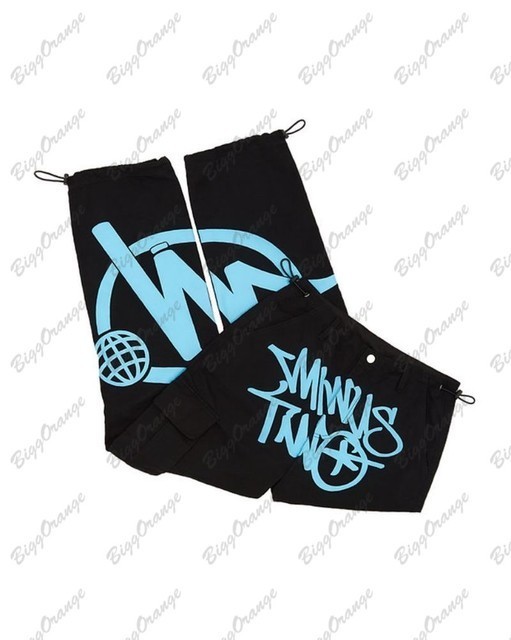 Men's Pants Y2k high-waisted pants American retro multi-pocket tooling straight-leg pants men street hip-hop loose drawstring wide-leg pants 2303