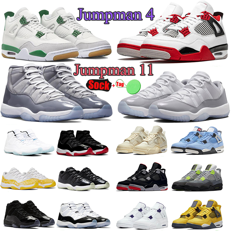 Jumpman 4s Cement Grey 11 4 basketballs shoes j4 Designer mens womens dunks low 11s Cherry sneakers Pine Green Military Black Cats trainers luxury nice shoe size 36-47, #9 fire red
Jumpman 4s Cement Grey 11 4 basketballs shoes j4 Designer mens womens dunks low 11s Cherry sneakers Pine Green Military Black Cats trainers luxury nice shoe size 36-47, #9 fire red