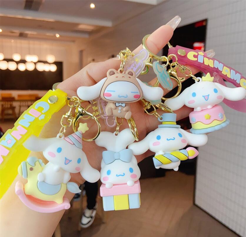 Cartoon Cute Big Ear Dog Jewelry KeyChain Backpack Fashion Key Ring Accessories Hanger Multi colors