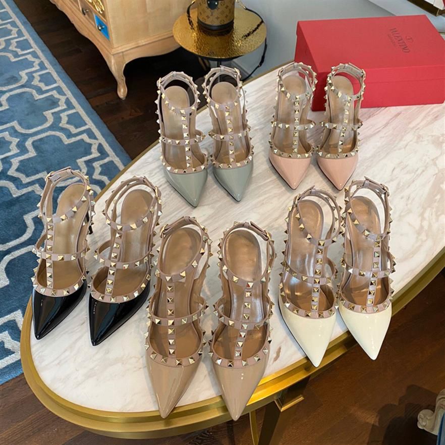 With Box Valentinoes Valentinoity 2021WomenDesigners Shoes 10cm high heel balck patent leather buckled strap Cage heels sandals stiletto CRg, Blue
With Box Valentinoes Valentinoity 2021WomenDesigners Shoes 10cm high heel balck patent leather buckled strap Cage heels sandals stiletto CRg, Blue