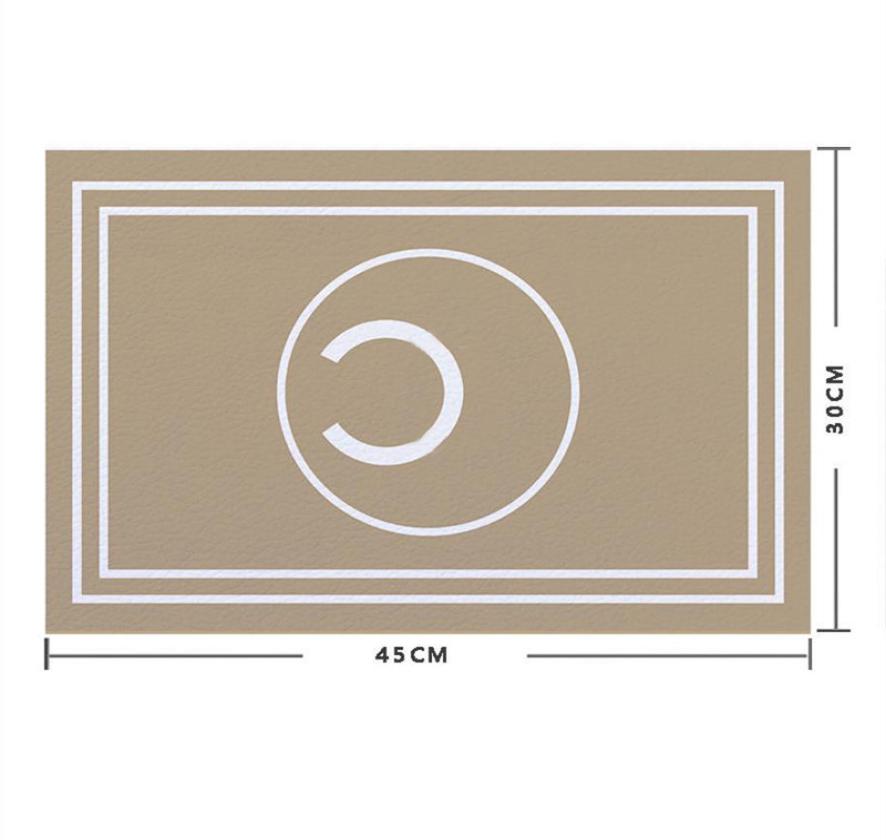 New Designer Restaurant Mat Luxurys PU Cloth Waterproof Decorative Mat Heat Insulation Letters Tablecloth Home Decoration D22061027278870, White