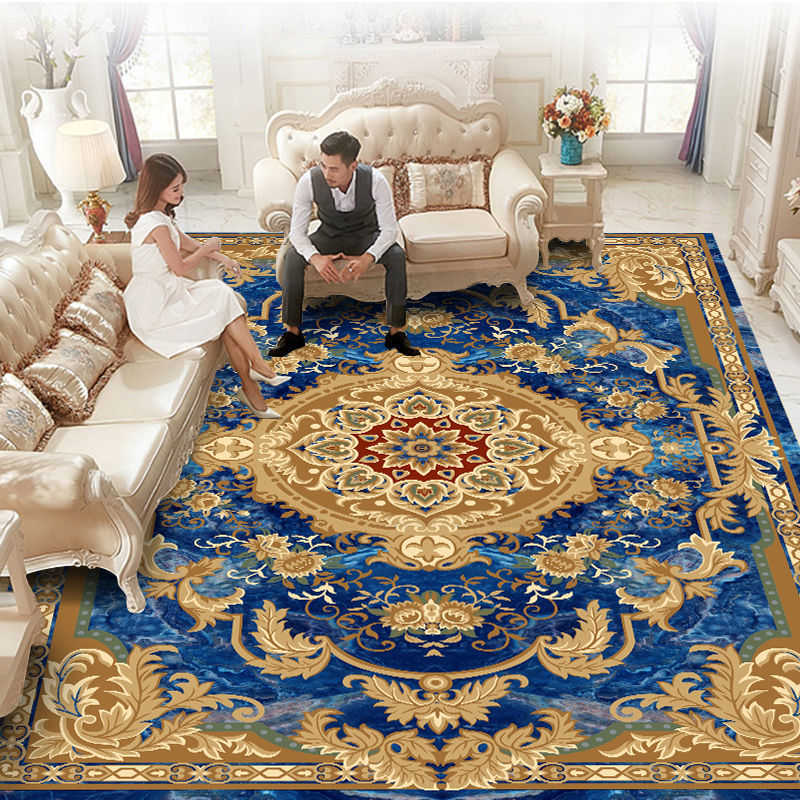 Carpets European Style Short Pile Carpets for Living Room Decortion Rugs for Bedroom Decor Carpet Home Washable Rug Floor Mats for Home L260522