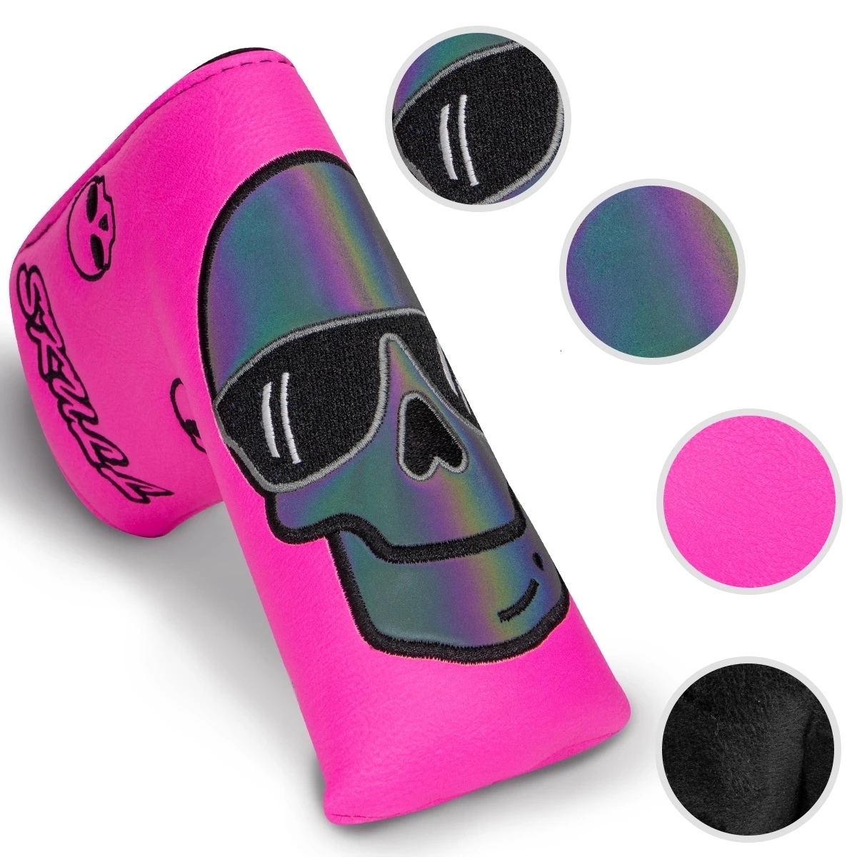 Other Golf Products Golf Blade Putter Cover Skulls Golf Club Head Covers for Putter Leather Blade Putter Headcover with Magnetic Closure 230325