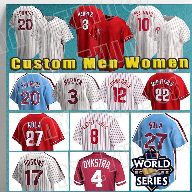 2022 World Series Phillies 27 Aaron Nola Jersey 10 JT Realmuto 3 Harper Custom Philadelphia Bryce Mike Schmidt 17 Rhys Hoskins Alec Bohm Nic
2022 World Series Phillies 27 Aaron Nola Jersey 10 JT Realmuto 3 Harper Custom Philadelphia Bryce Mike Schmidt 17 Rhys Hoskins Alec Bohm Nic