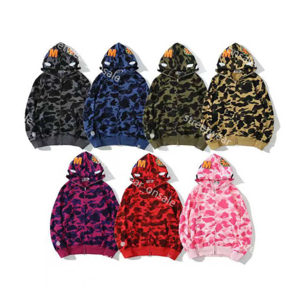 Ape Designer Jacket Shark Full Zip Hoodies Mens Womens Casual Sweatshirts Stylist Cartoon Sharks Printing Hoodie Camouflage Streetwear B111
Ape Designer Jacket Shark Full Zip Hoodies Mens Womens Casual Sweatshirts Stylist Cartoon Sharks Printing Hoodie Camouflage Streetwear B111