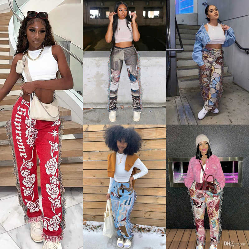 Women Pants Designer Colorful Side Tassels Patchwork Striped Print Jogger Pant Fashion Casual Bodycon Sweat Trousers, #1
Women Pants Designer Colorful Side Tassels Patchwork Striped Print Jogger Pant Fashion Casual Bodycon Sweat Trousers, #1