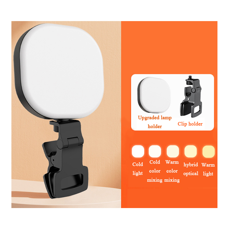 Portable Rechargeable Clip for Multifunctional Self Portrait Video Photography Makeup Fill Light Computer Accessories for Mobile Phones Laptops and Co