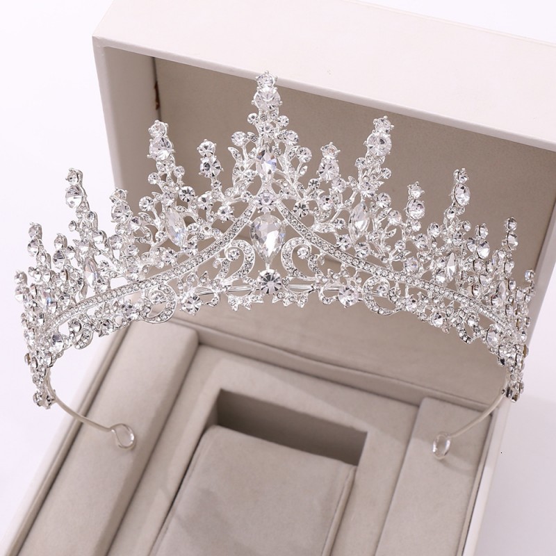 Wedding Jewelry Sets Baroque Crystal Bridal Jewelry Sets for Women Fashion Tiaras Earrings Necklaces Set Wedding Crown Necklace Dubai Jewellry Sets 23
