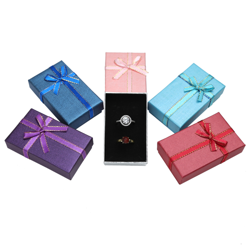 Jewelry Boxes Jewelry Box 5*8 Cm Jewelry Sets Display Multi Colors NecklaceEarringsRing Box Paper Packaging Gift Box for Jewellery 24pcslot 230325