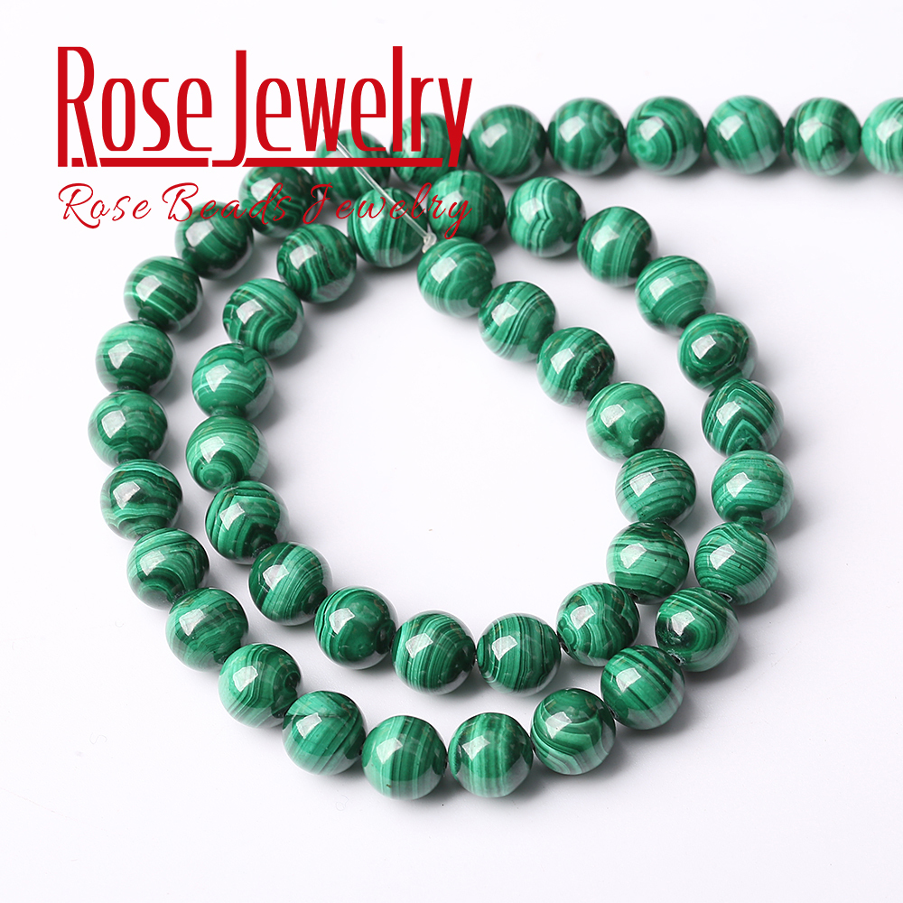 Other Wholesale Natural Malachite Round Loose Stone Beads Bracelet Necklace Needlework Beads For Jewelry Making 46810 mm 15 inches 230325