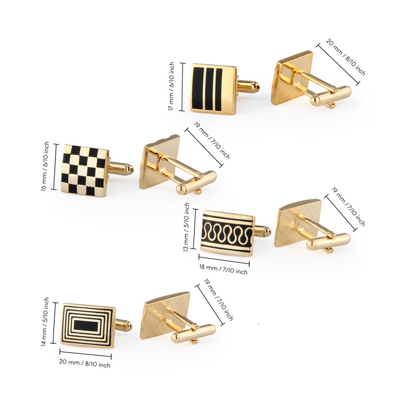 Cuff Links 4 Pairs Cufflinks For Mens With Gift Box Man Shirt Cufflinks Wedding Guests Gifts Men Gift For Husband Jewelry Business Tie Clip 230325