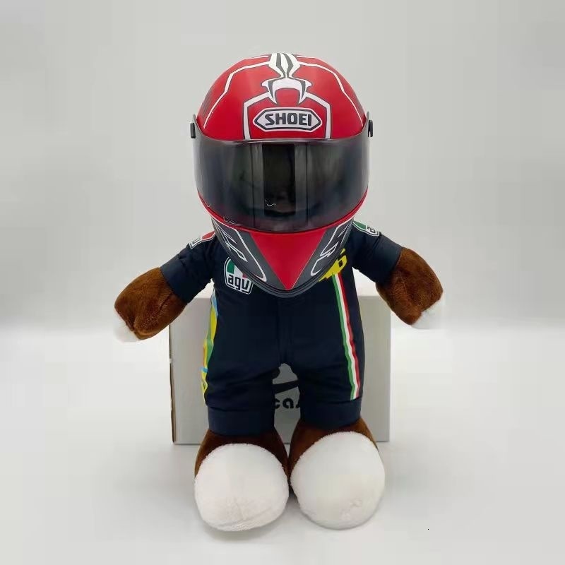 Other Home Decor Helmet Bear Doll Motorcycle Teddy Plush With Ornaments Gifts for Friends Boyfriend Office 230327 - view 5