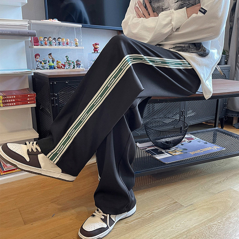 Men's Pants Casual Straight Pants Men Korean Fashion Sweatpants Thin Baggy Trousers Plus Size Bottoms Vintage Male Y2K Clothes Streetwear 230327