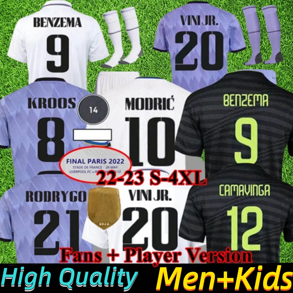 22 23 Soccer Jerseys 3rd BENZEMA reAL mADRIds 2022 2023 finals champions 14 kit RODRGO camiseta VINI JR CAMAVINGA TCHOUAMENI football shirt kids uniforms Fans Player, Kids 2
22 23 Soccer Jerseys 3rd BENZEMA reAL mADRIds 2022 2023 finals champions 14 kit RODRGO camiseta VINI JR CAMAVINGA TCHOUAMENI football shirt kids uniforms Fans Player, Kids 2