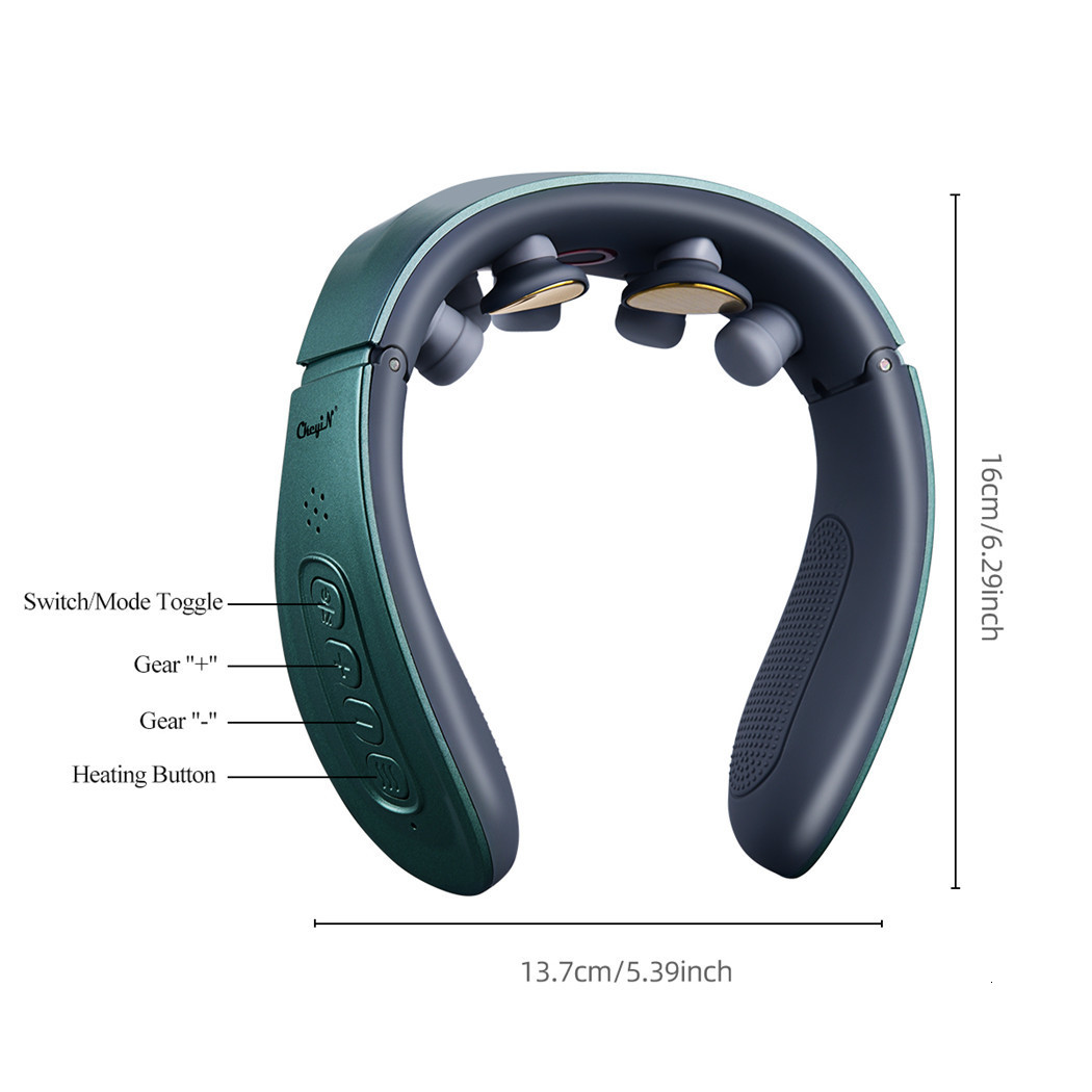 Massaging Neck Pillowws Ckeyin Neck Massager Electric Machine for Pain Relief Tool Health Care Relaxation Smart Electric Heating Cervical Physiotherap