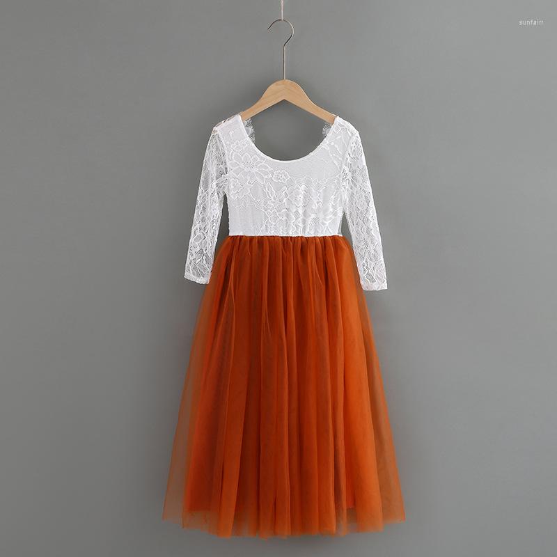 Girl Dresses Boho Chic Teens Burnt Orange Girls Lace Wedding Dress For Flower Long Tulle Hallow Out Party Costume
Girl Dresses Boho Chic Teens Burnt Orange Girls Lace Wedding Dress For Flower Long Tulle Hallow Out Party Costume