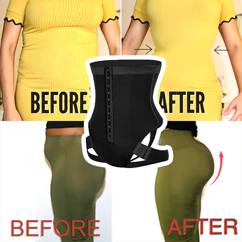 Waist Tummy Shaper Cuff Tummy Trainer Female Exceptional Shapewear 2-IN-1 High Waist Hip Lifting Female Cuff Tummy Trainer Black ly 230327