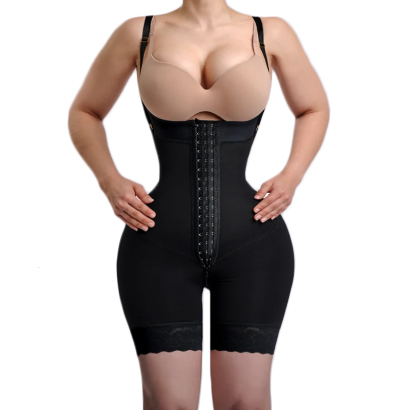 Waist Tummy Shaper Women's Underwear Double High Compression Hourglass Girdle Waist Trainer Butt Lifter Post-operative Shorts Fajas Colombianas 2