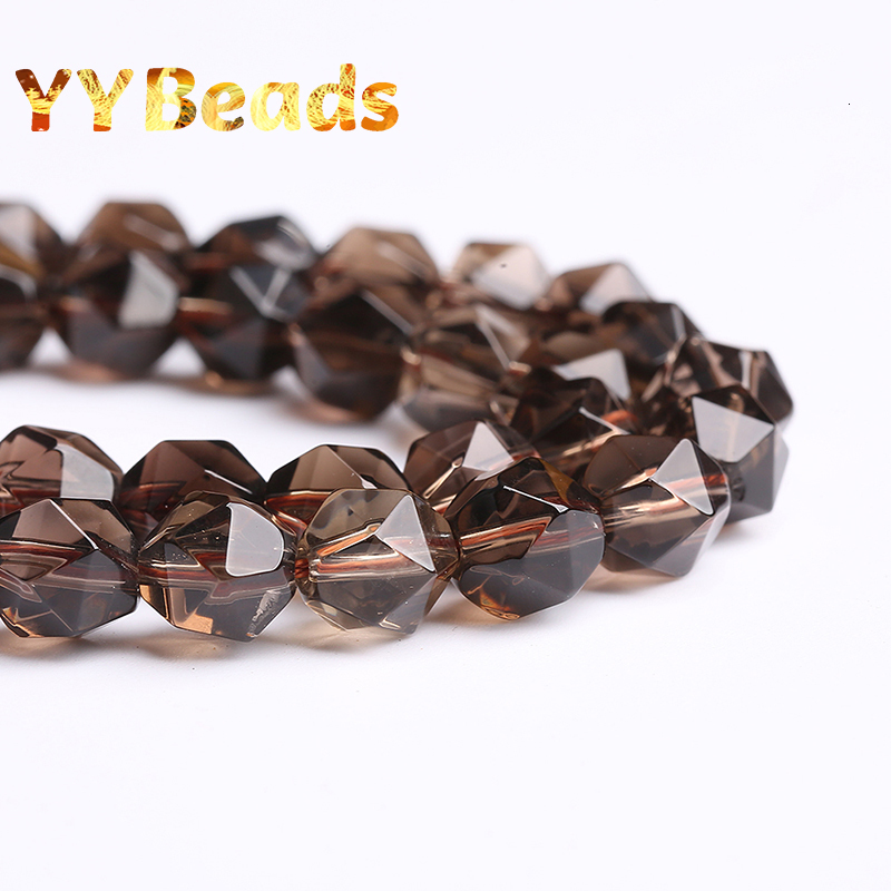 Other Natural Faceted Smoky Crystal Quartzs Beads Loose Spacer Charm Beads For Jewelry Making Necklaces Bracelets For Women 6 8 10mm 230325
