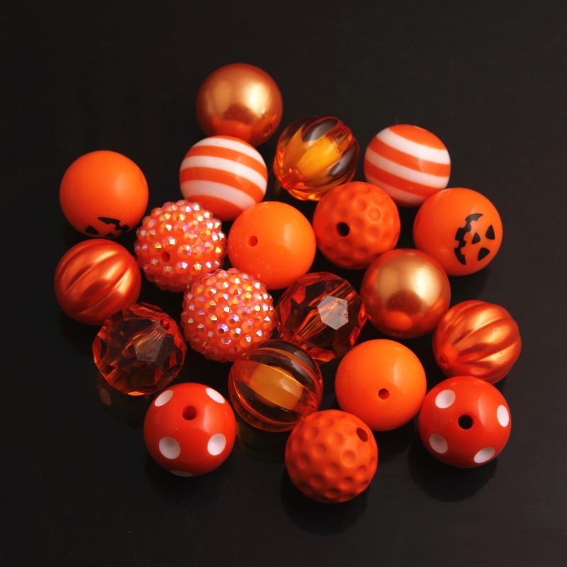 Other OYKZA 20mm Colorful Color Mixed Style Acrylic Chunky Beads 50pcs A Lot Beads for Bubblegum Chunky beads Necklace Jewelry 230325