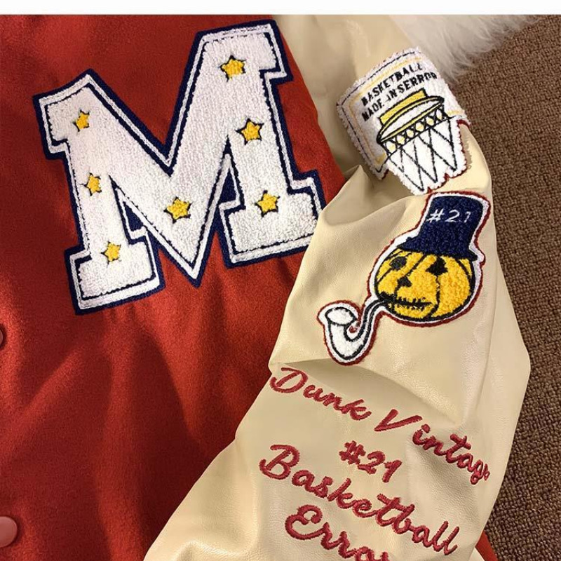 Mens Jackets American Retro Letter Embroidered Coat Men Y2K Street Hip Hop Trend Baseball Uniform Couple Casual Loose Jacket 230327