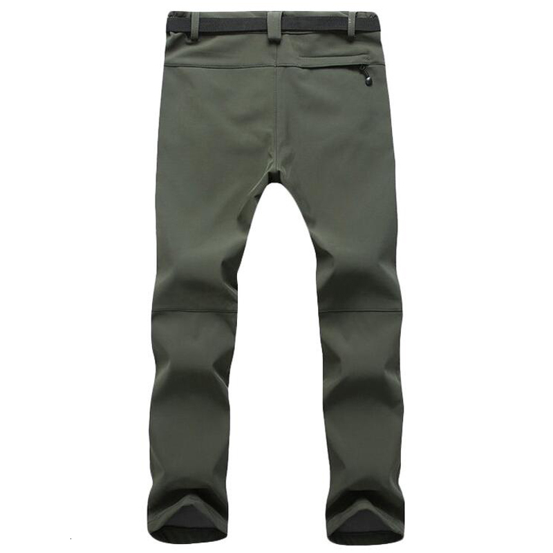 Men's Pants Men's Winter Warm Fleece Pants Men Thermal Long Trousers Male Casual Work Pants Sweatpants Stretch Waterproof Pants Cargo Pants 