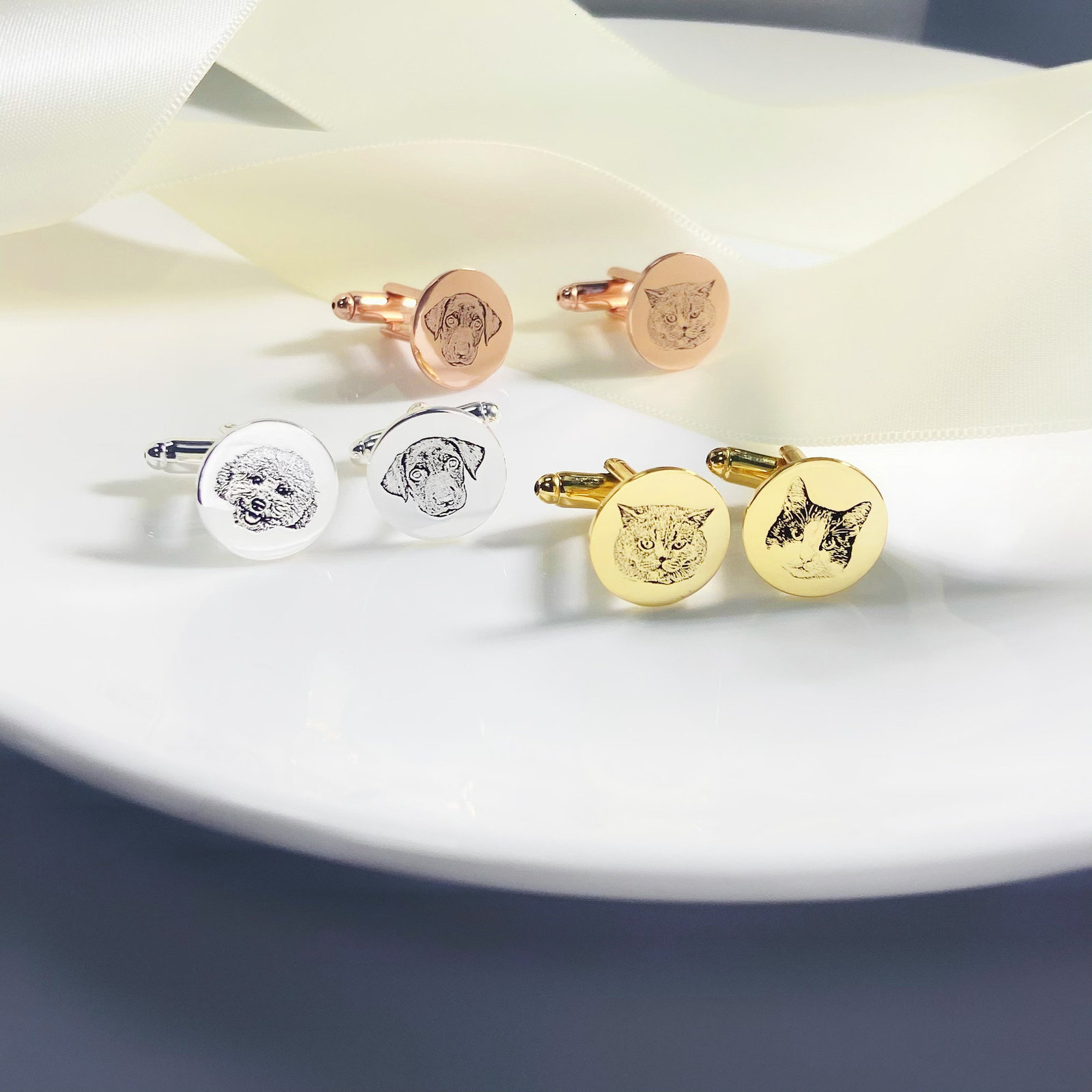 Cuff Links Customized Cufflinks Personalized Pet Picture Cufflinks Commemorative Cufflinks Valentine's Day Gifts Father's Day Gifts 230325