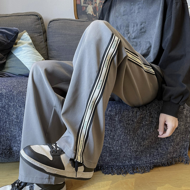 Men's Pants Casual Straight Pants Men Korean Fashion Sweatpants Thin Baggy Trousers Plus Size Bottoms Vintage Male Y2K Clothes Streetwear 230327