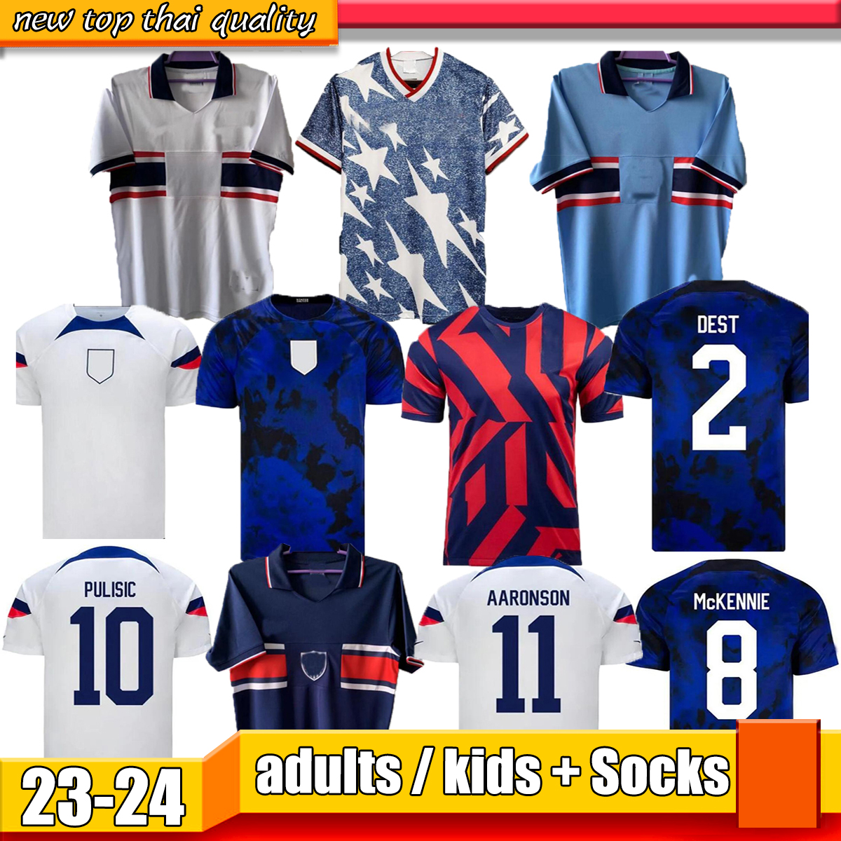 23 24 UsAs PULISIC ADAMS Reyna Soccer Jerseys MCKENNIE 2022 Acosta LLOYD morris national team Football Shirt Camisetas 1994 1995 RETRO Jerseys de futbol MUSAH, 04
23 24 UsAs PULISIC ADAMS Reyna Soccer Jerseys MCKENNIE 2022 Acosta LLOYD morris national team Football Shirt Camisetas 1994 1995 RETRO Jerseys de futbol MUSAH, 04