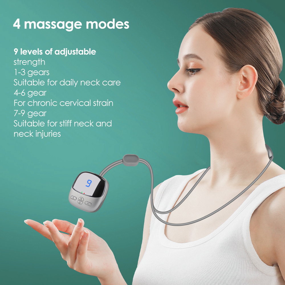 Massaging Neck Pillowws TENS Electric Neck Massager EMS Micro-current Cervical Spine Massage Device Dredge Spine Pain Relief Health Care Tools 3 Color