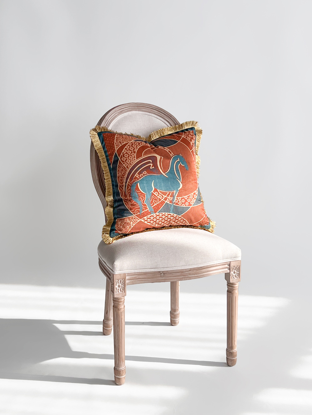 2023 Brand Design Giraffe Horse Silk Pillowcase Sofa Throw Pillow Chair Car Cushion Cover Home Decoration Fashion Pillow
