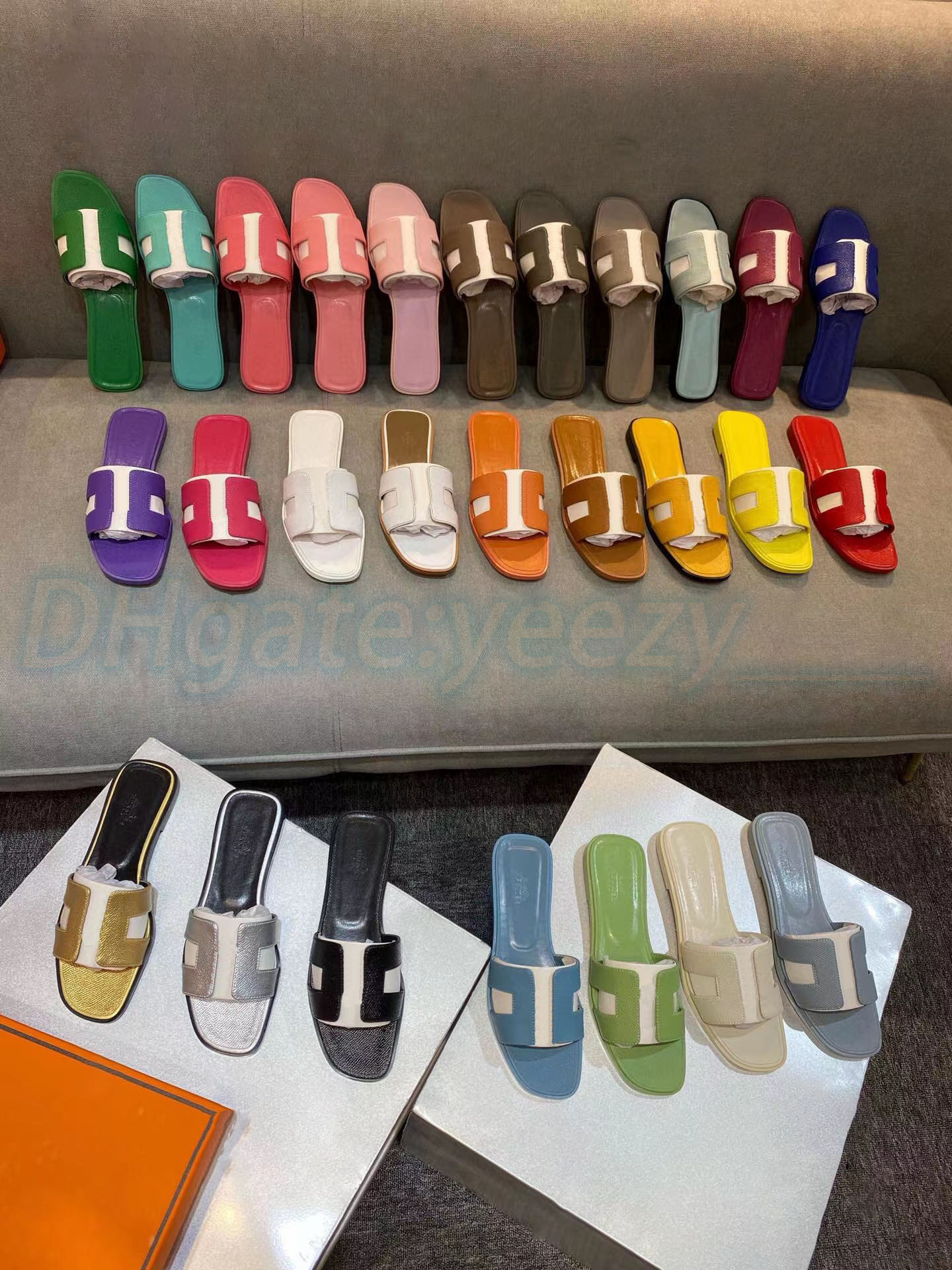 Oran sandal luxury shoe designer woman leather summer flat shoe fashion beach slippers H letter drag classic man outside ladies colorful slide, #4
Oran sandal luxury shoe designer woman leather summer flat shoe fashion beach slippers H letter drag classic man outside ladies colorful slide, #4