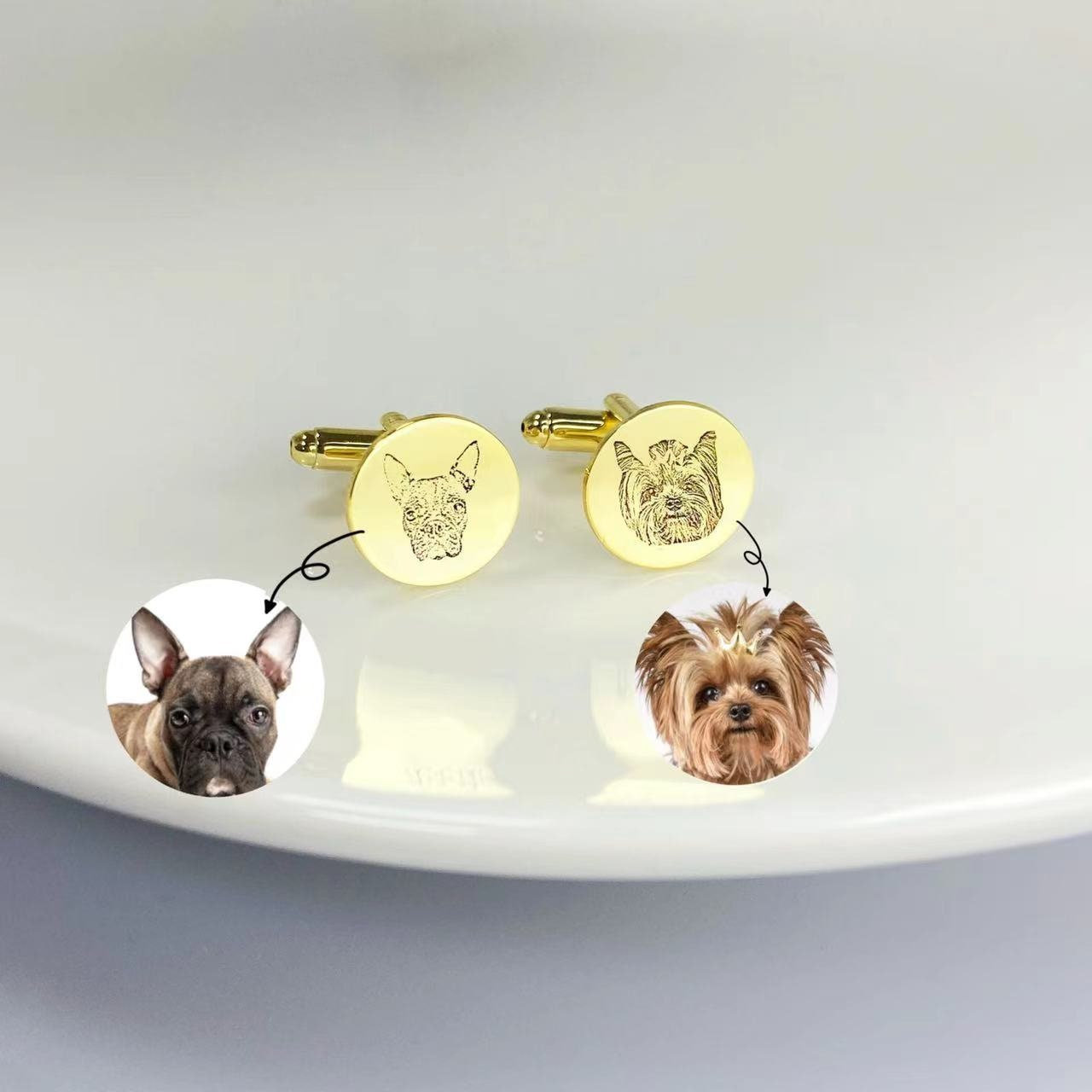 Cuff Links Customized Cufflinks Personalized Pet Picture Cufflinks Commemorative Cufflinks Valentine's Day Gifts Father's Day Gifts 230325