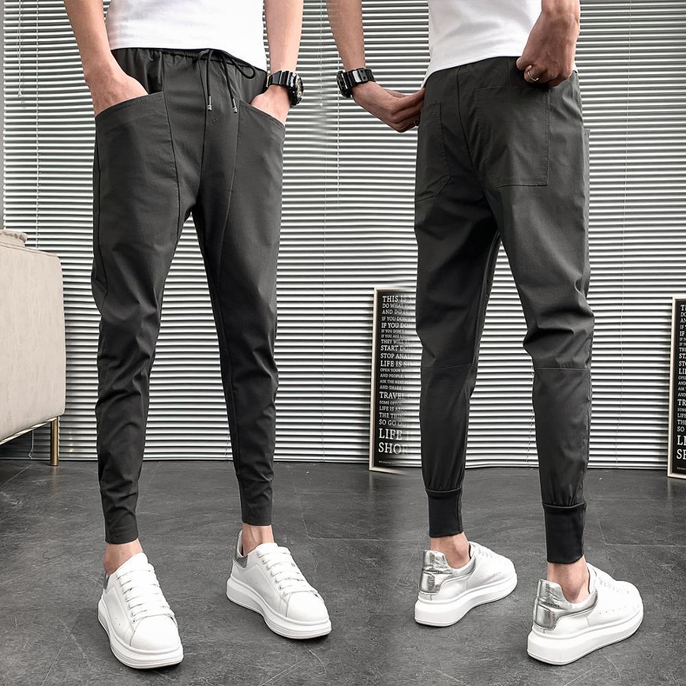 Men's Pants Summer Men Harem Pants Fashion Slim Fit Hip Hop Casual Pants Men All Match Streetwear Joggers Men Clothing 36-27 230327
