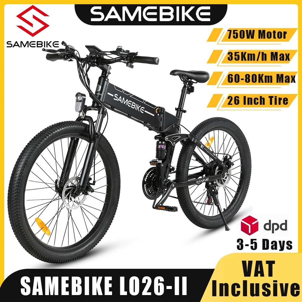 EU Stock Original SAMEBIKE LO26-II Folding Electric Bike 750W 48V 10.4AH 35km/h Max Speed 26 Inch Mountain Bicycle, Lo26-ii-ft-wh-eu
EU Stock Original SAMEBIKE LO26-II Folding Electric Bike 750W 48V 10.4AH 35km/h Max Speed 26 Inch Mountain Bicycle, Lo26-ii-ft-wh-eu