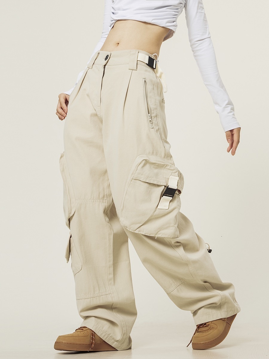 Men's Pants American street multi pocket functional overalls for men and women ins trendy high street minority loose wide leg casual 230327