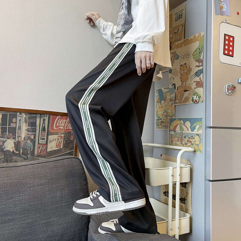 Men's Pants Casual Straight Pants Men Korean Fashion Sweatpants Thin Baggy Trousers Plus Size Bottoms Vintage Male Y2K Clothes Streetwear 230327