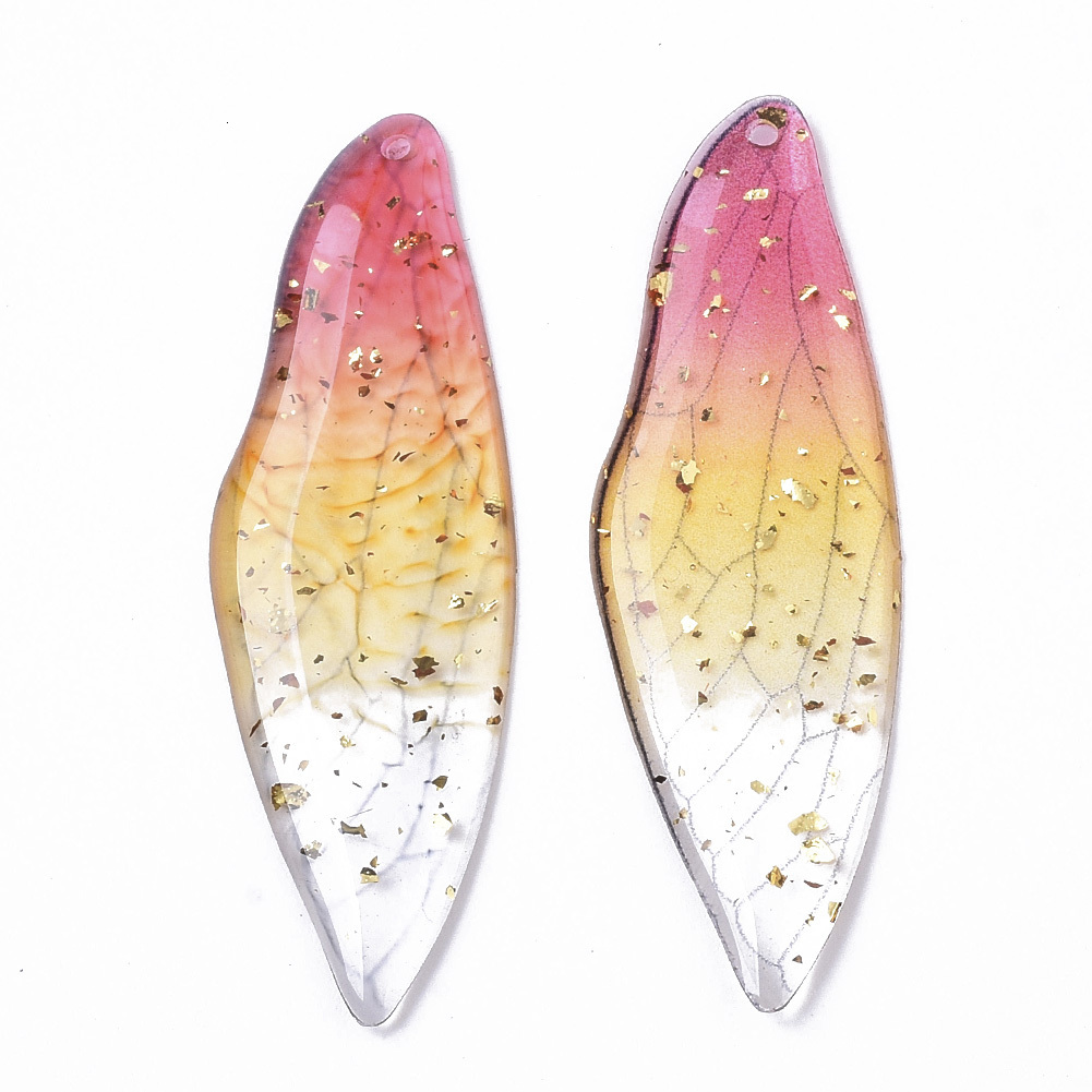 Charms 50Pcs Transparent Resin Fairy Wings Pendants Simulated Insect Butterfly Charm For Women Earring Necklace DIY Jewelry Making 230325