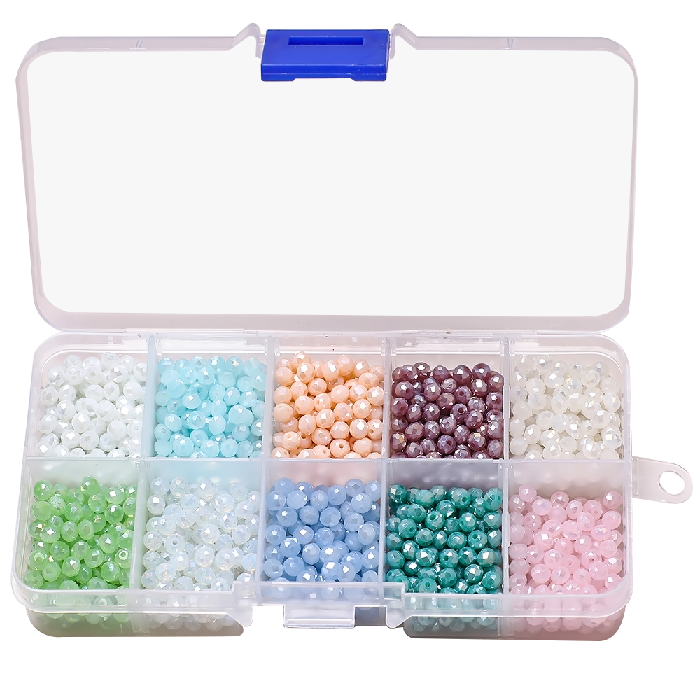 Other 4 6 8mm AB Rondelle Glass Faceted Beads for Jewelry Making DIY for Woman Briollete Crystal Round Loose Spacer Beaded Needlework 230325