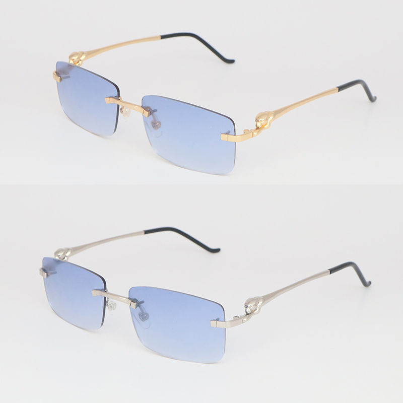 Classics Metal Rimless Sunglasses for Women Designer Fashion Sun Glasses Protection Outdoor Design Sunglass Large Square 3524012 Glasses Size 57-18-140MM