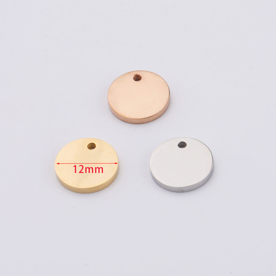Charms Fnixtar 1.8mm Thickness DIY Blank Stamping Round Discs Mirror Polish Stainless Steel Engrave Charm Disk 251512mm 20piecelot 230325